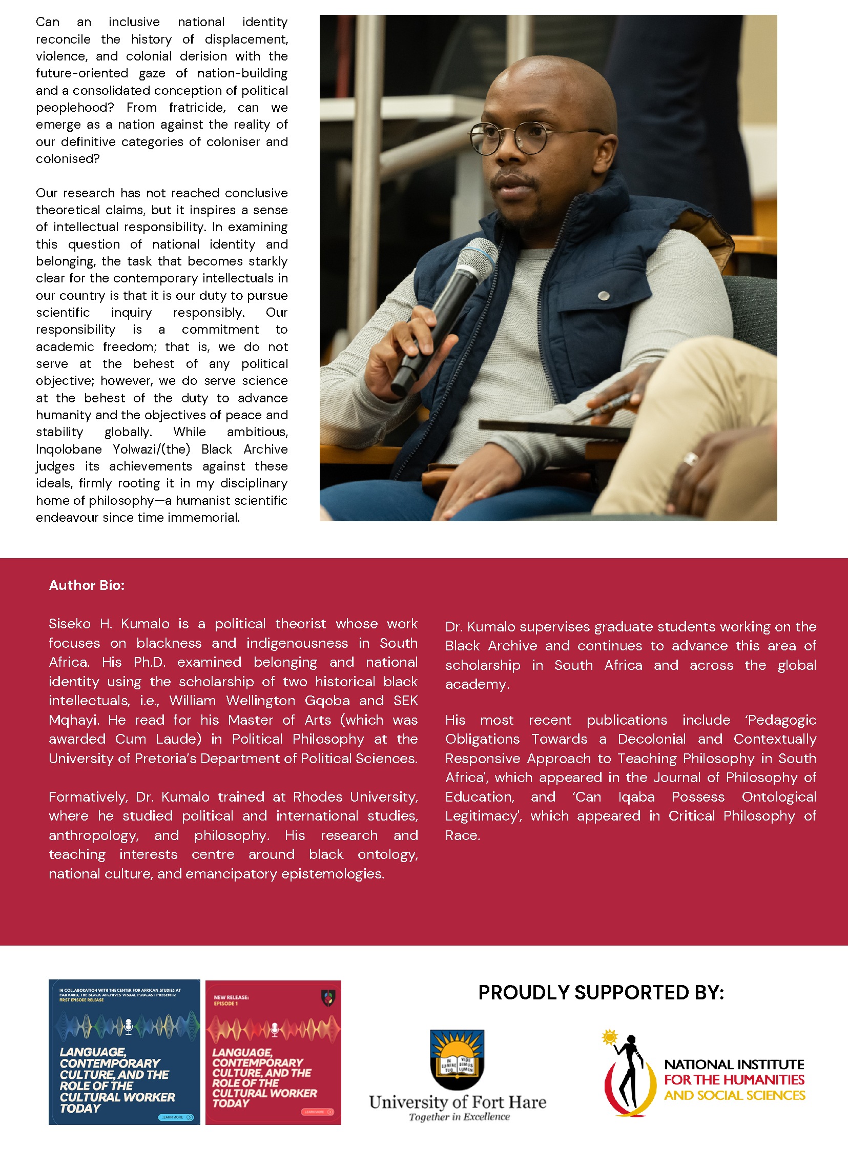 Dr Siseko Opinion Piece
